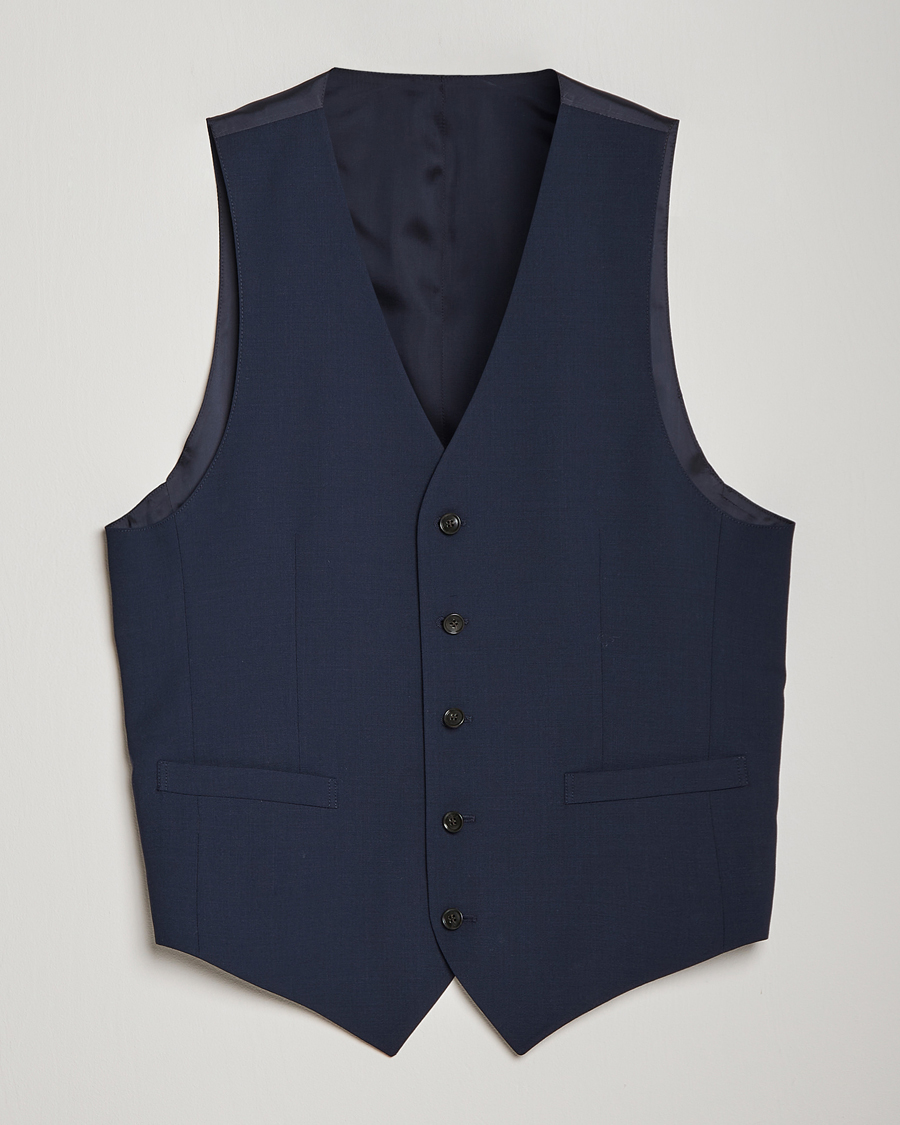 Tiger of Sweden Wayde Wool Travel Waistcoat Royal Blue