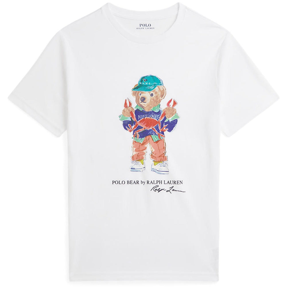 Køb Polo Ralph Lauren White Bear Boy T-Shirt