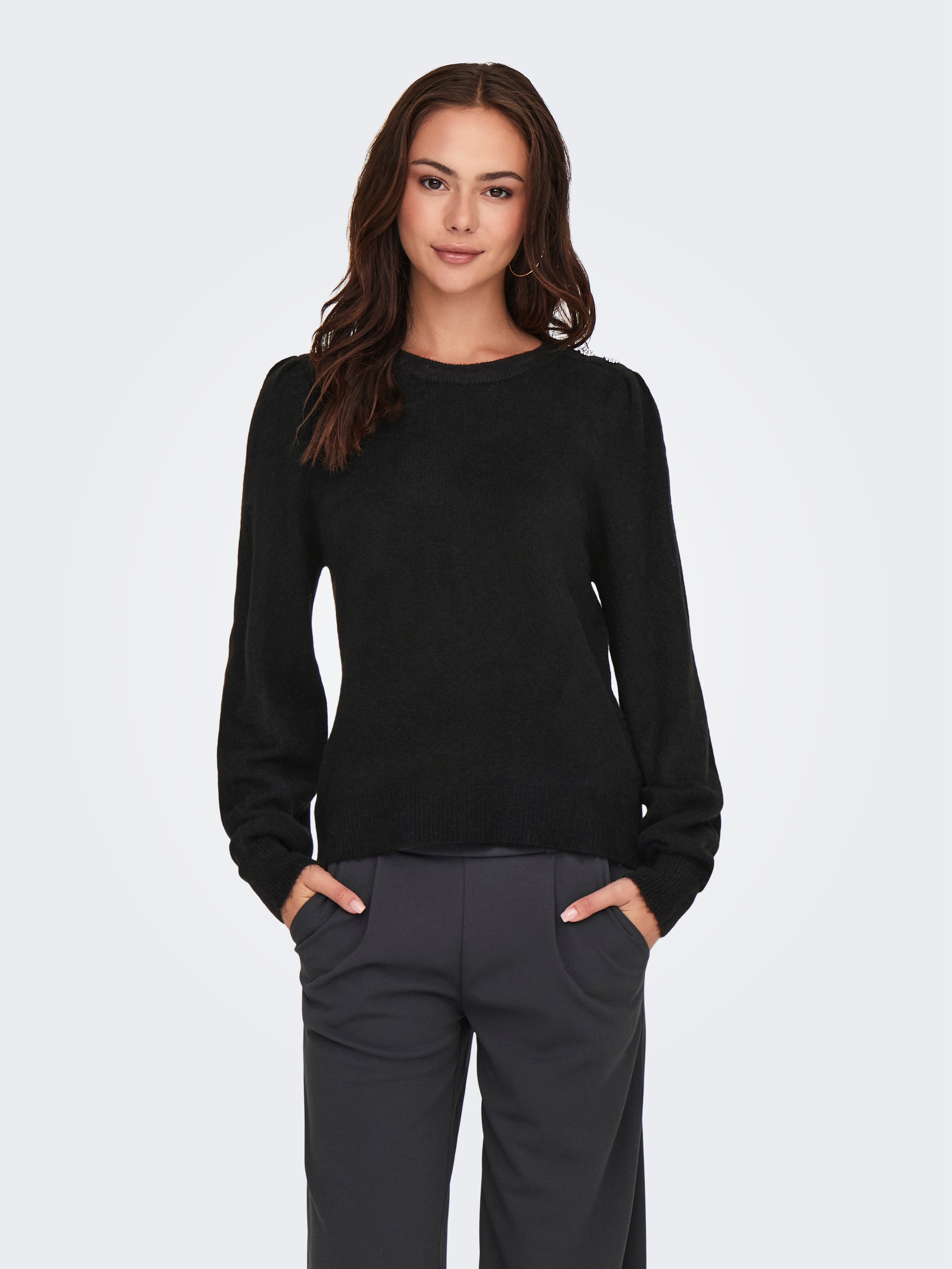 JDYELANORA Strickpullover Black