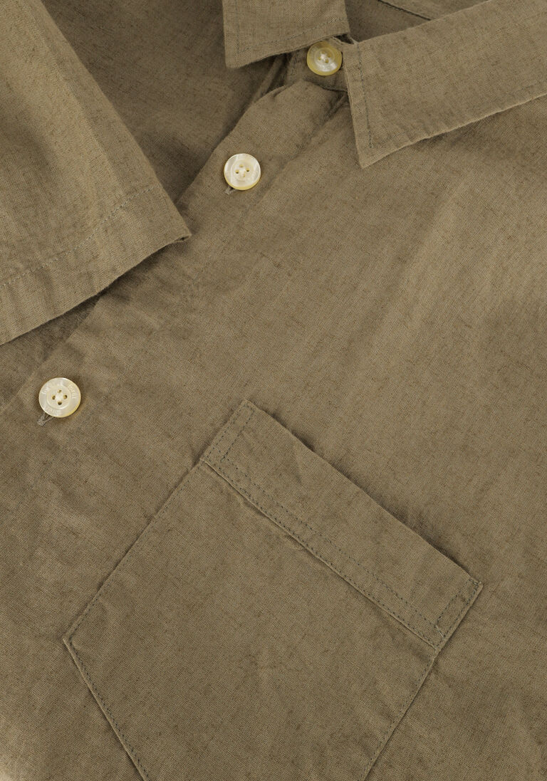 groene forét casual overhemd serene linen ss shirt
