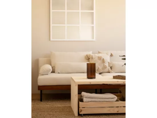 Miroir de fenêtre de couleur blanc 90x90cm