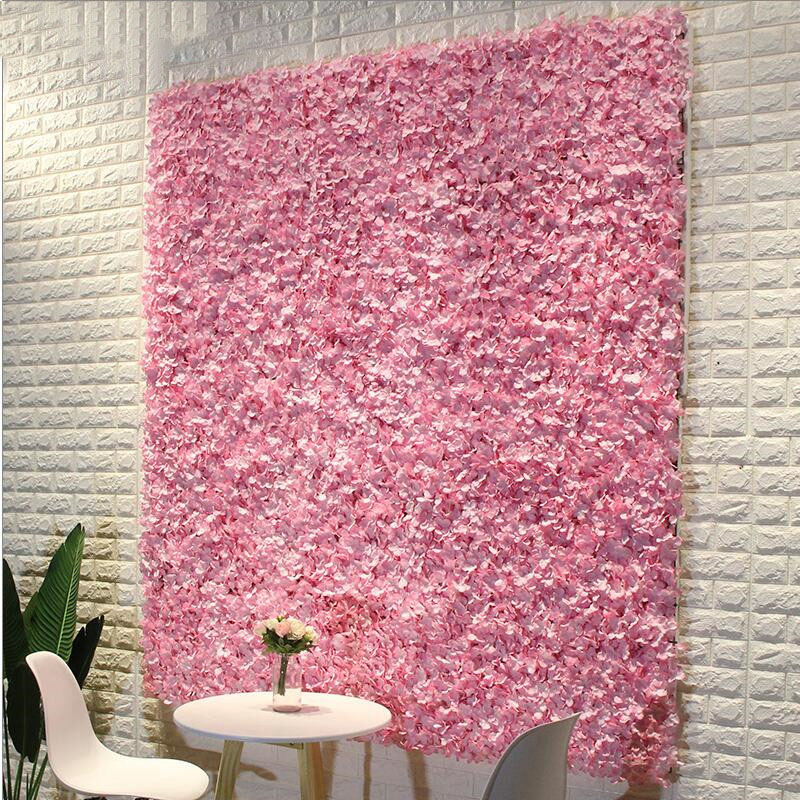(45x65cm) Kunstblumen Wand Party Deko Rosen Photo Booth Blumenwand - Weiss