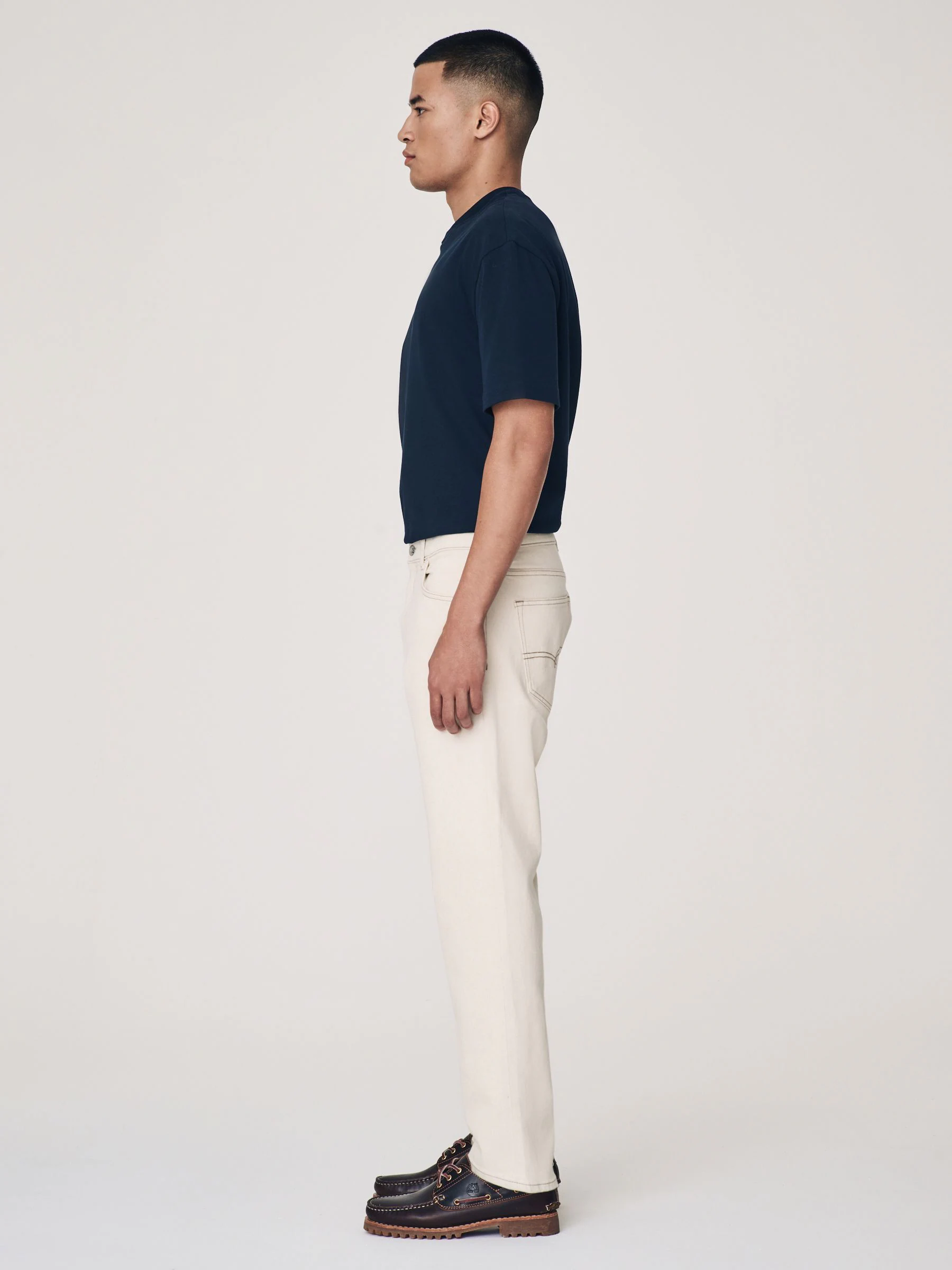Ecru wit - Slim Fit - Vintage wash denim jeans
