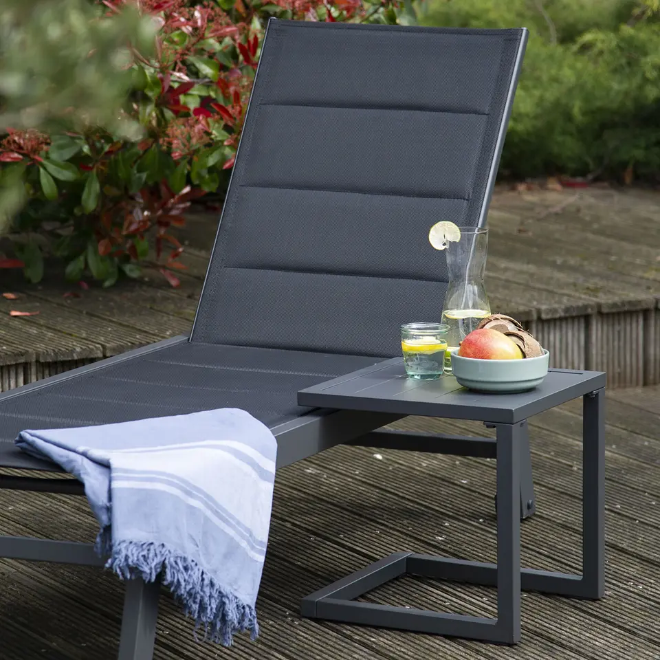 Happy Garden Bijzettafel BARBADOS - Grijs - Aluminium