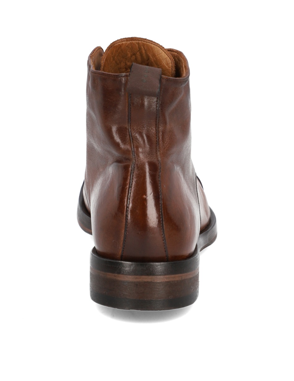 Glattleder Schnürstiefelette