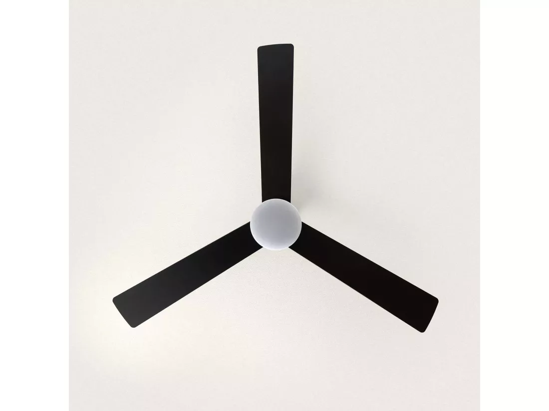 Ventilateur de Plafond Silencieux Fleves 132cm Motor DC Noir Télécommande Avec lumière Oui Noir