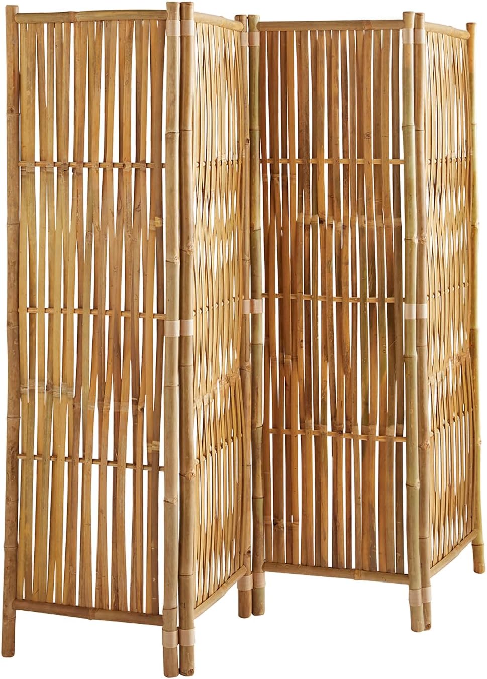 Box and beyond Paravent aus Bambus – Natur – 180 x 160 cm (4 Paneel)