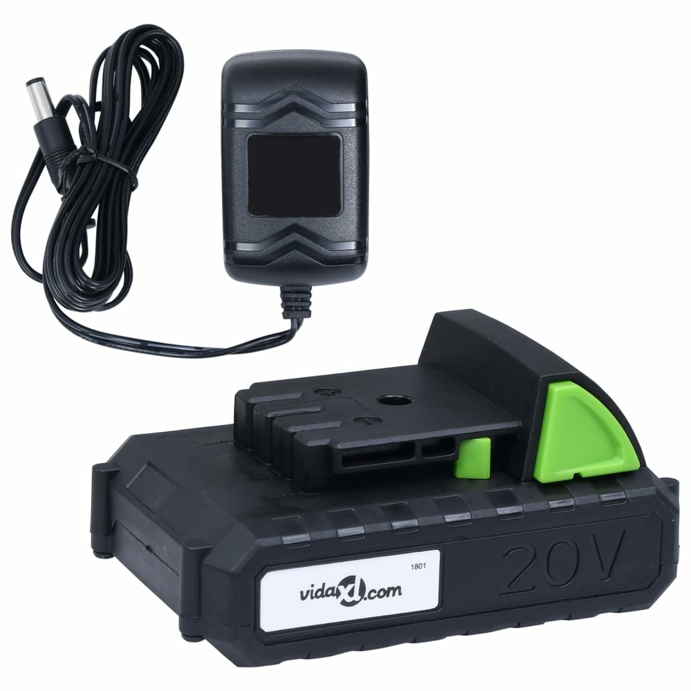 Souffleur à feuilles sans fil et bloc-piles 20v 1500 mah li-ion