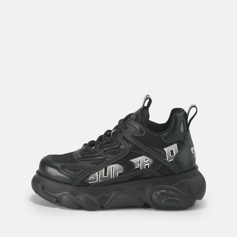 CLD Grid baskets basses véganes, noir