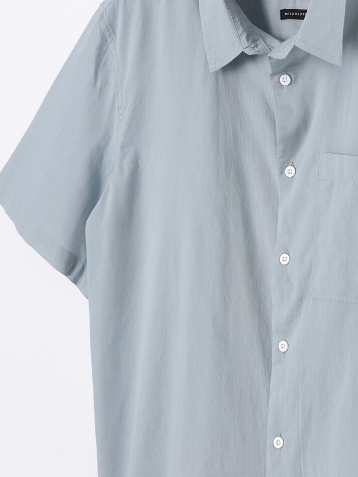 Camisa de manga curta - Azul claro
