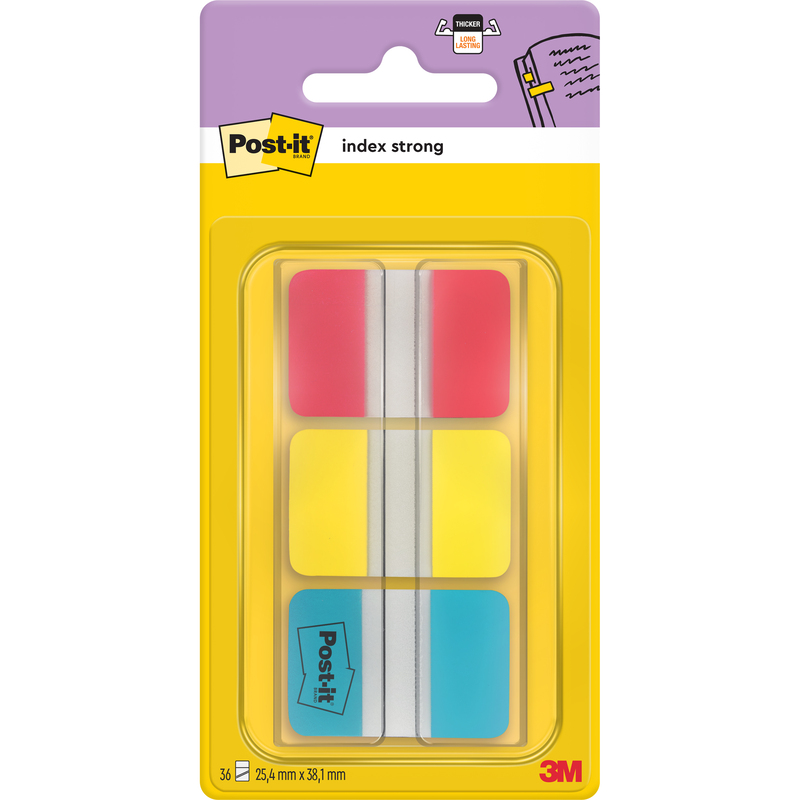Post-it Index Marker Strong, 25.4 x 38 mm, 3 x 22 Blatt