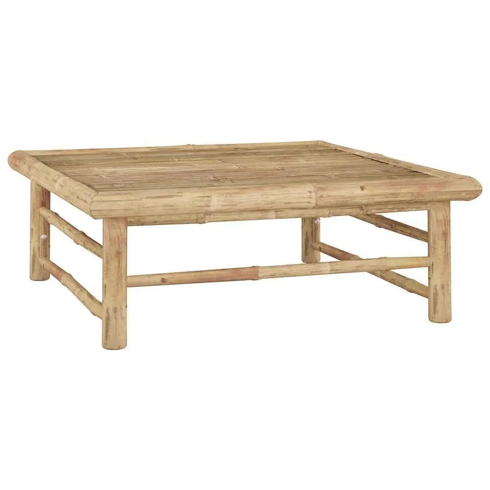 vidaXL - Loungeset - Wit - Bamboe - 5 stuks - Met kussens