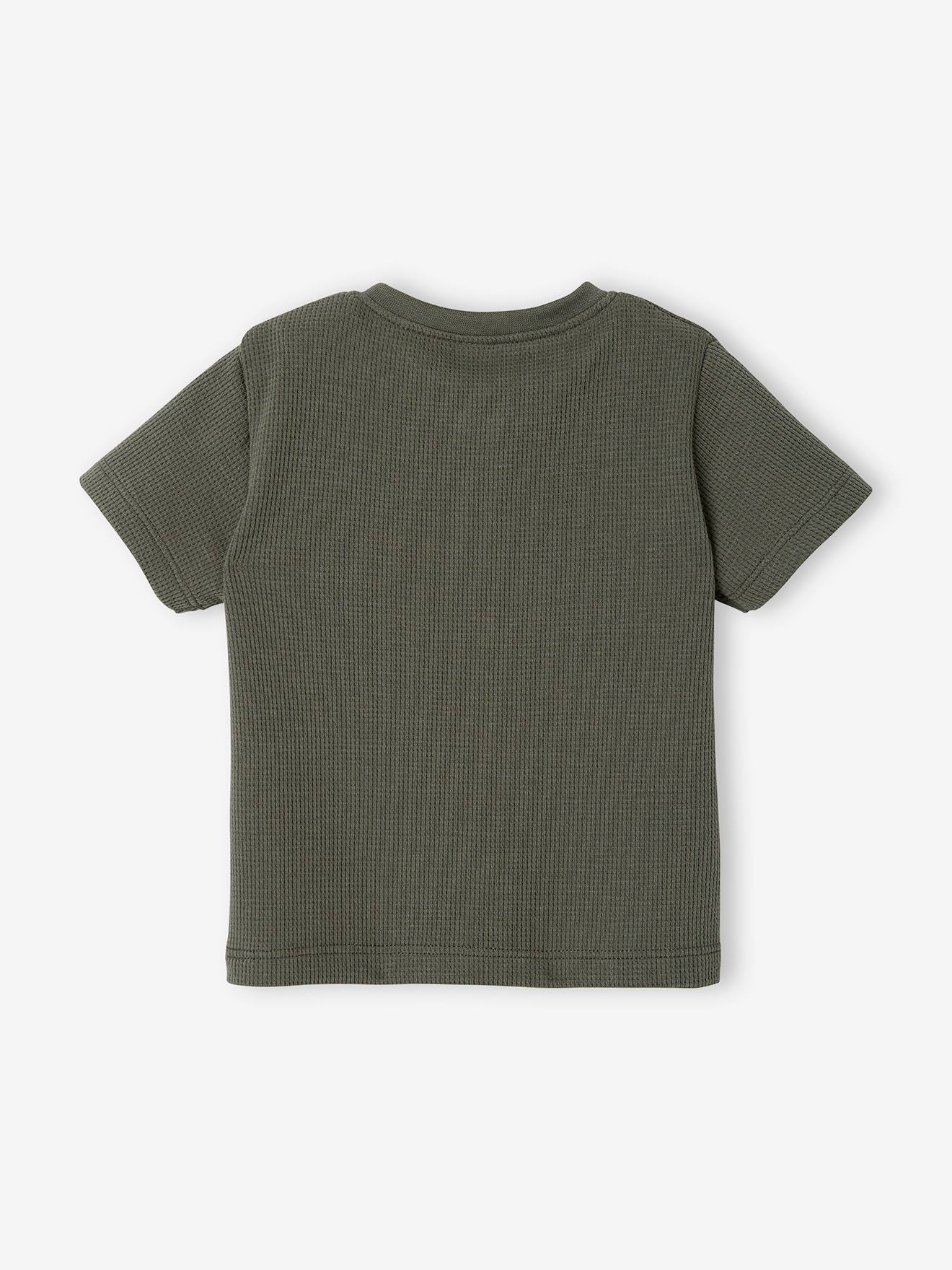 Camiseta tunisiana em favo de mel, azul claro para bebês