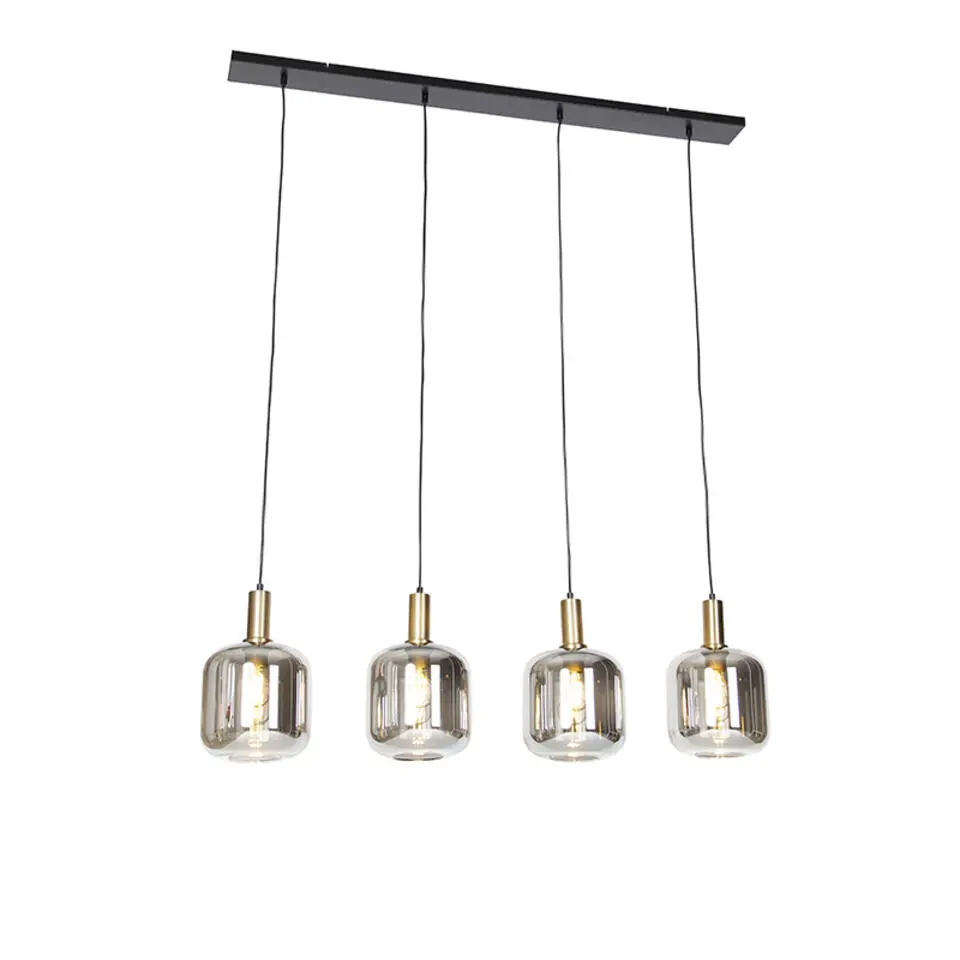 Qazqa hanglampen zuzanna grijs e27