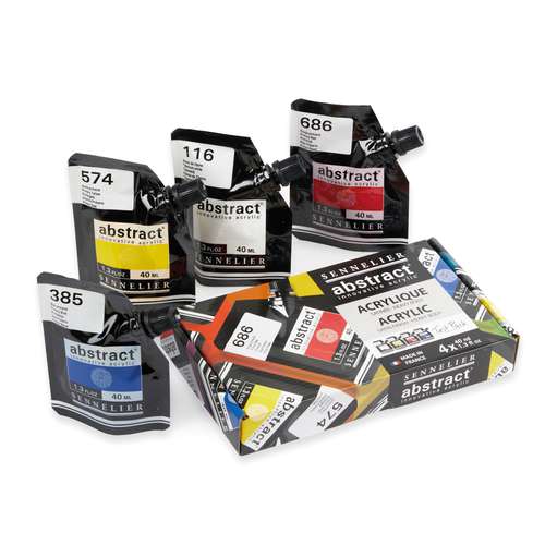 SENNELIER abstract® Grundfarben-Testset, 4 x 40 ml