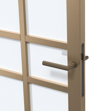 Arne & Bodil binnendeur ABE105 satijnglas - metallic brons staallook afwerking