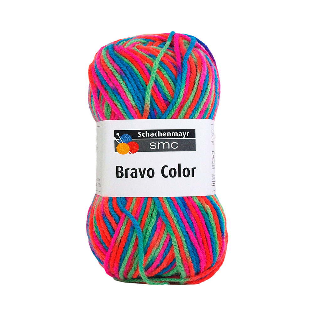 Pelote de laine BRAVO COLOR multicolore COL0095 50g