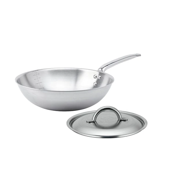 Wok Alchimy 32 cm et couvercle De Buyer
