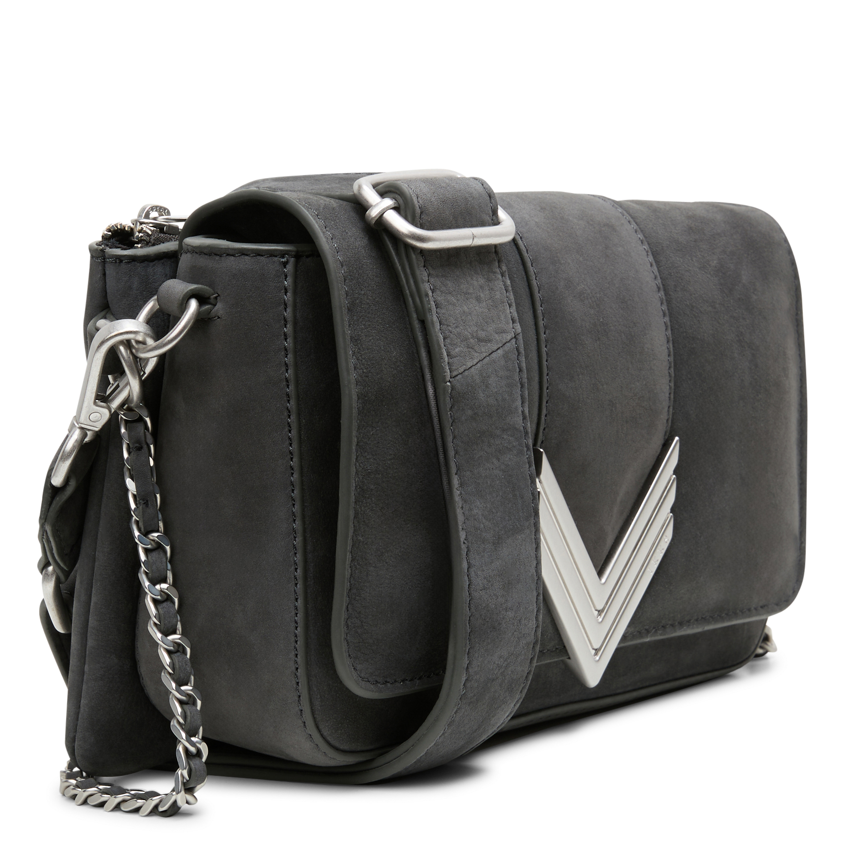 111 - Sac bandoulière en cuir | Gris
