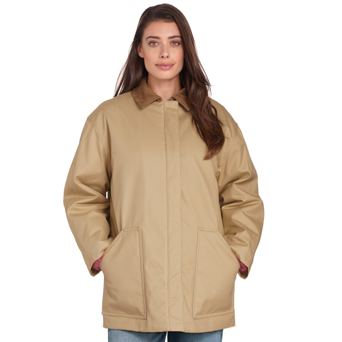 Jonas Nielsen Damen Jacke in Canvas-Optik beige
