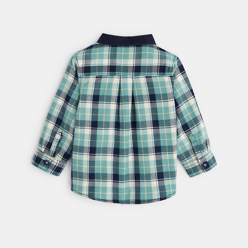 Chemise à carreaux verte bébé garçon Vert