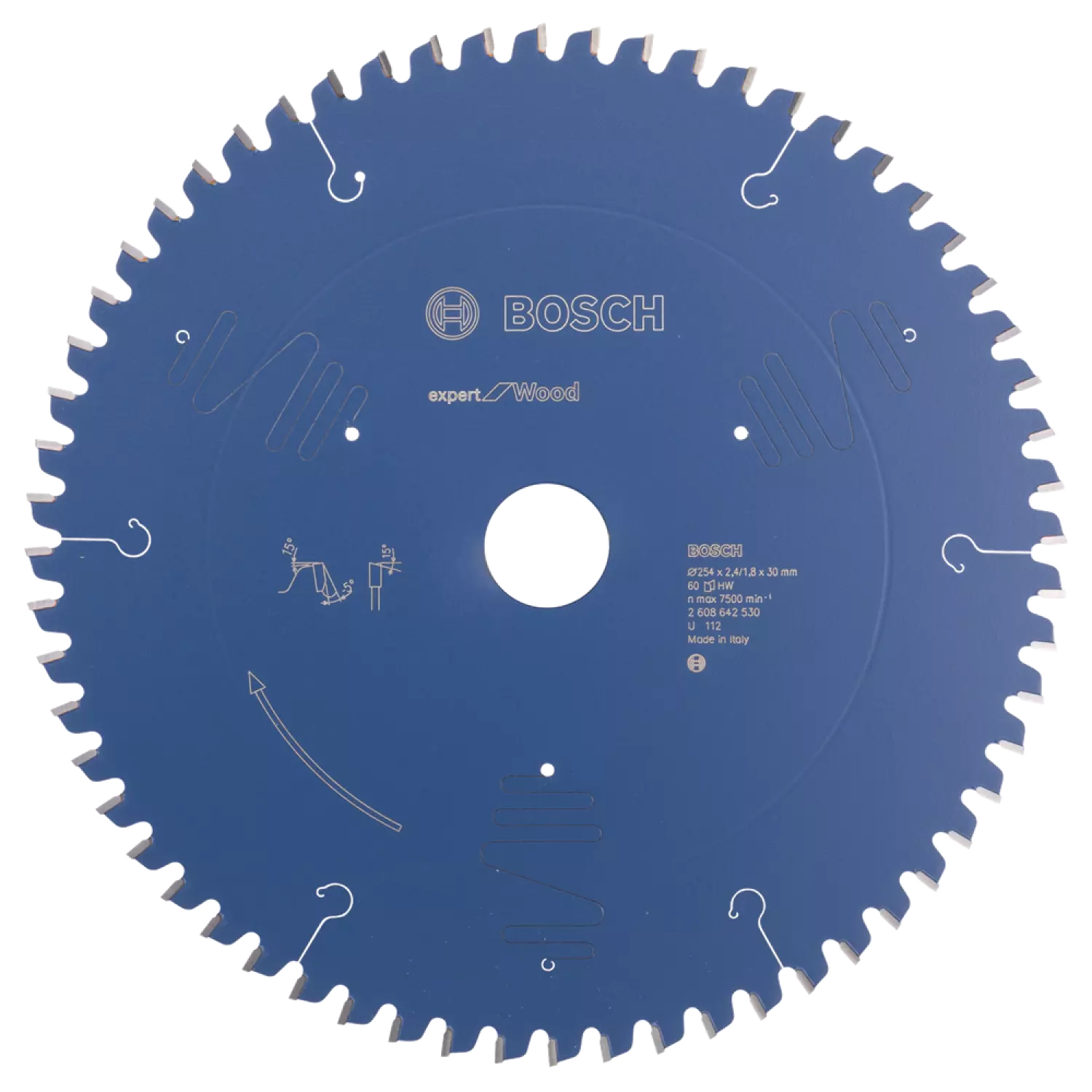 Bosch 2608642530 Expert Cirkelzaagblad - 254 x 30 x 60T - Hout - Carbide
