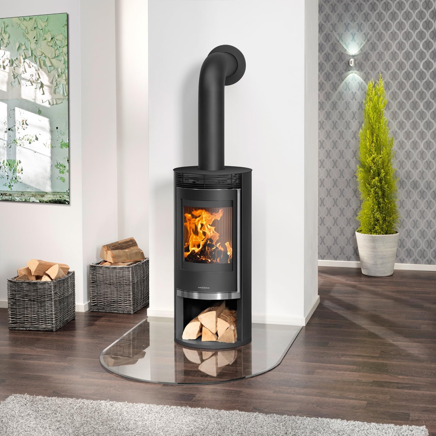 Oranier 5793 10 Rota 2.0 Kaminofen Stahl Schwarz/A+