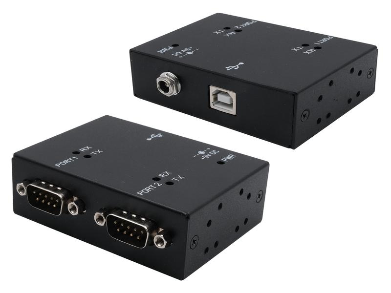 Exsys Schnittstellenkonverter EX-13072HM 2-Port USB-zu-Serial-Adapterkabel (9 Pin RS-232)