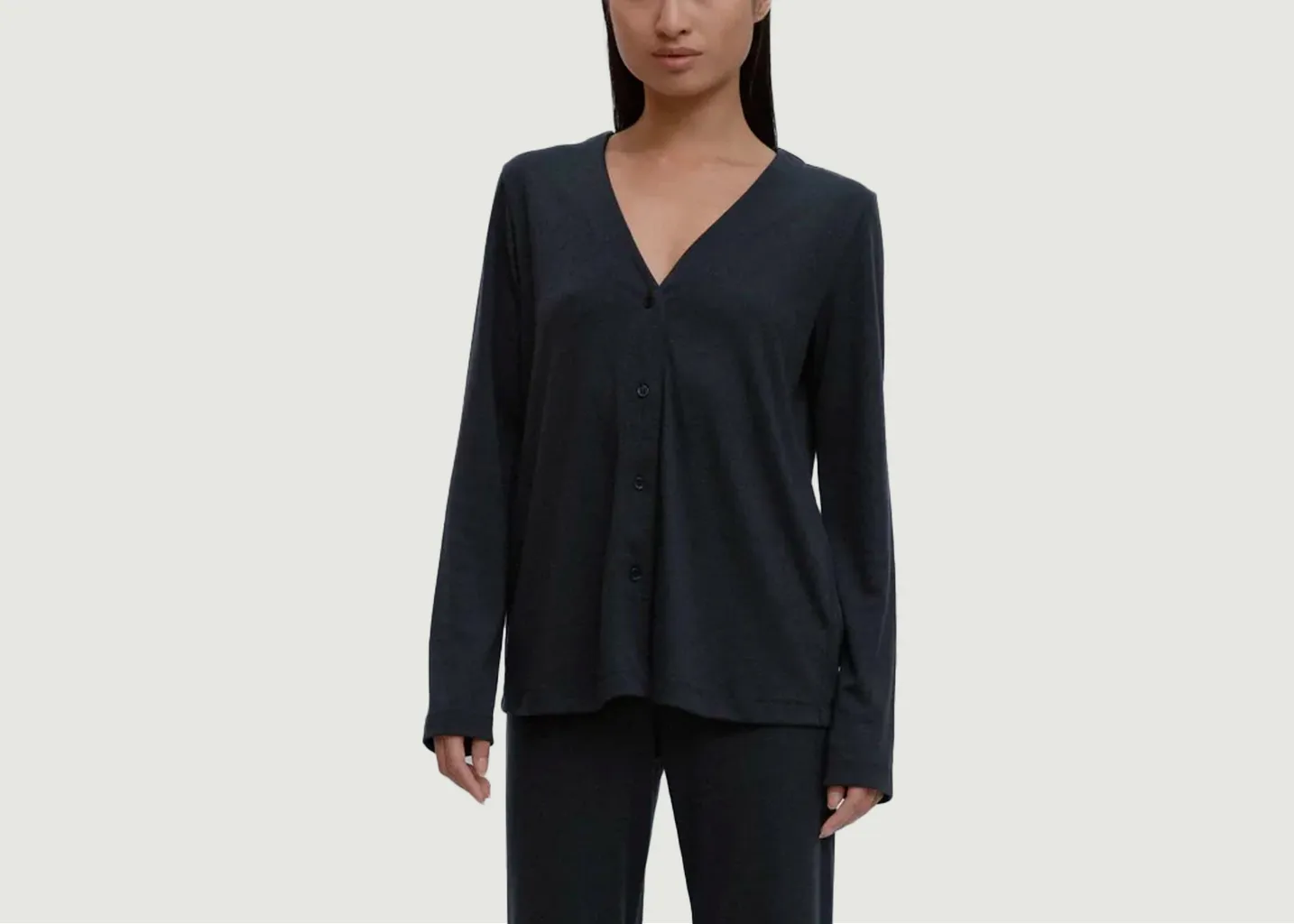Haut de pyjama boutonné manches longues Angarde