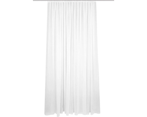 Gordijn met plooiband Crosta linnenstructuur wit 245x250 cm