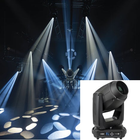 Showtec Phantom 12R Hybrid moving head.