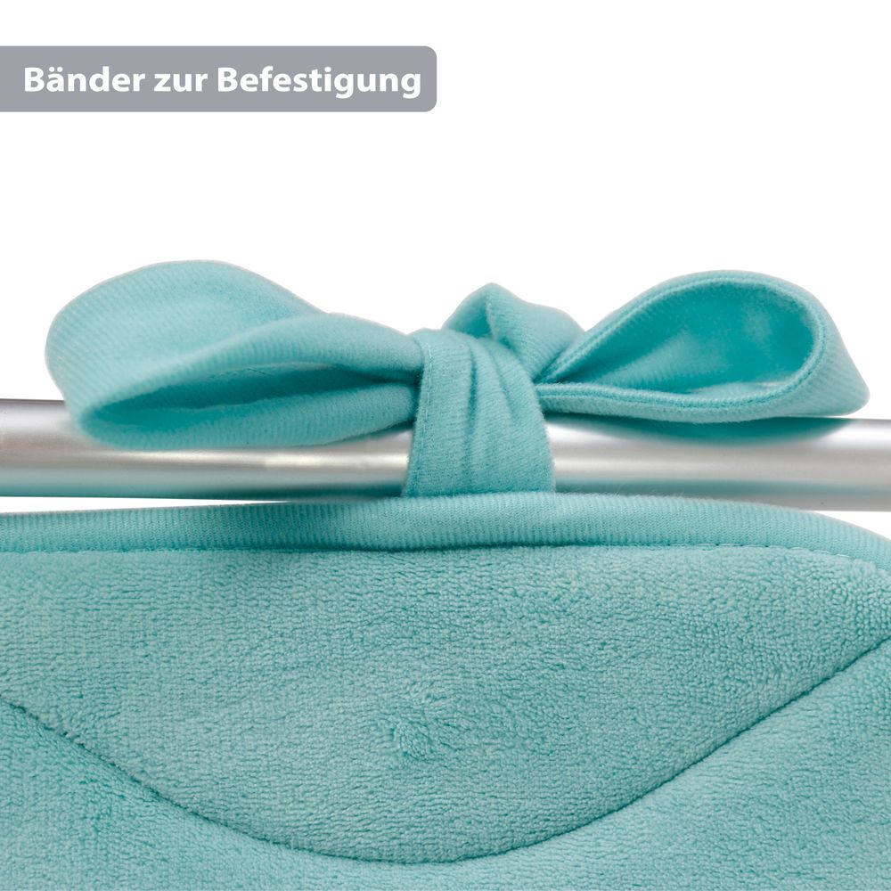 WOHNWOHL® Viskoelastische Sonnenliegenauflage • Liegenauflage • Liegenbezug • Liegestuhl-Auflage • mit Memory Schaumstoff • inklusive Seitenfach • Größe: 190x58cm • versch. Farben
