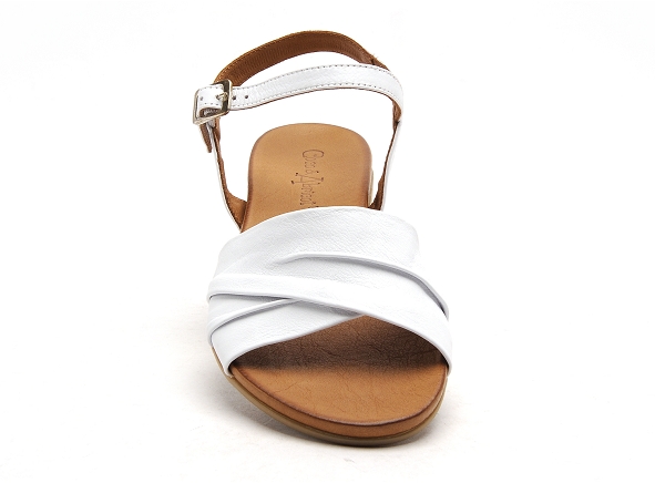 Coco abricot nu pieds plats femme mijoux blanc