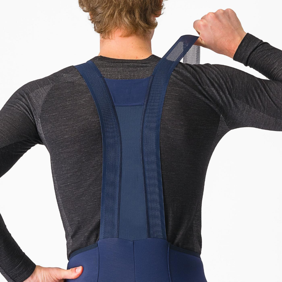 Castelli Espresso bibtights med pude Belgian Blue herre