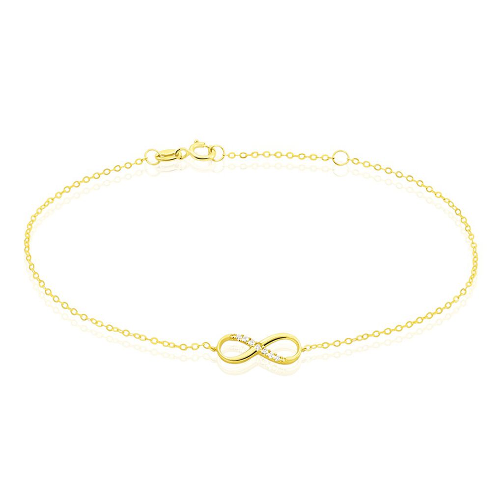 Bracelet Or Jaune Rosius Oxydes De Zirconium