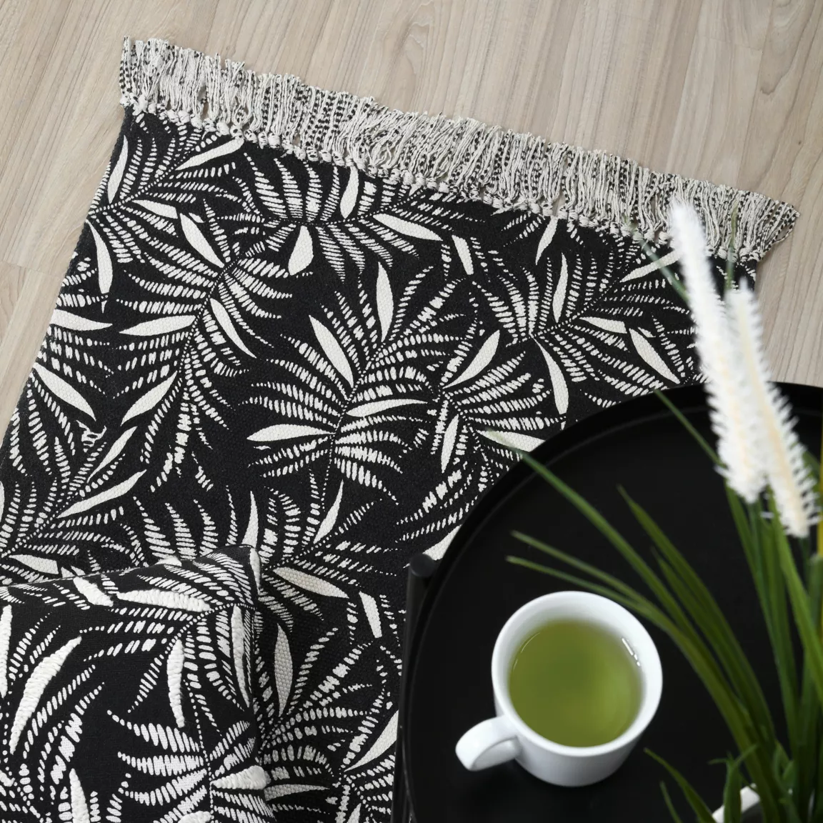 Tapis coton (60 x 90 cm) Ziana Noir
