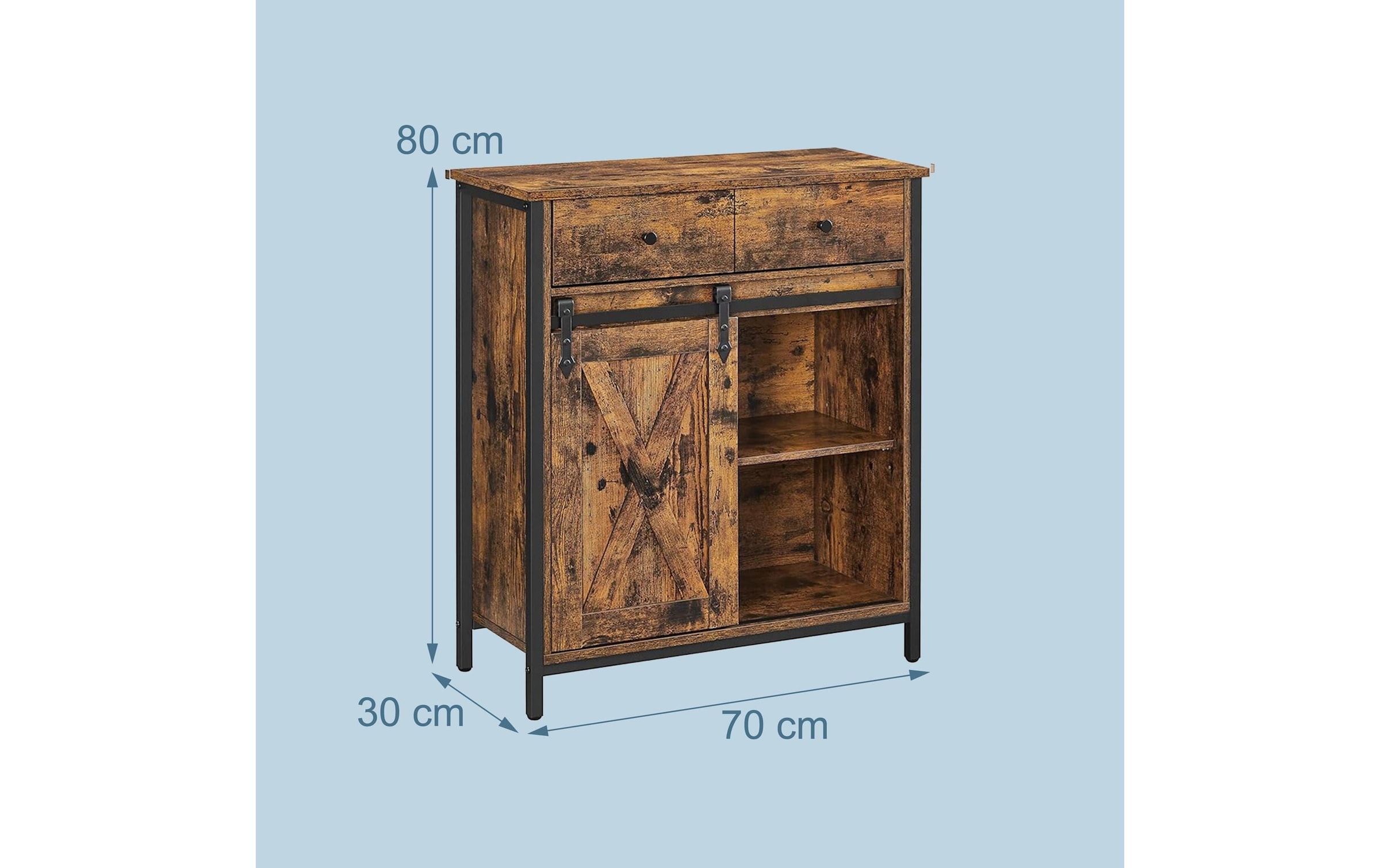 relaxdays Sideboard »80 x 70 x 30 cm«