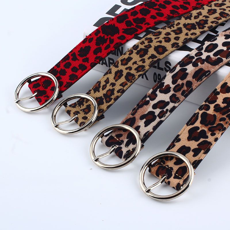 Rofuka - Riem met luipaardmotief en ringetjes