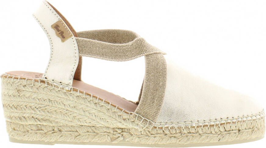Toni Pons Tossa platinum leren espadrilles dames (TOSSA plati)