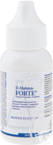 Energetica Natura Biotics D-Mulsion Forte Vitamine D Émulsion Gouttes 29,6ml