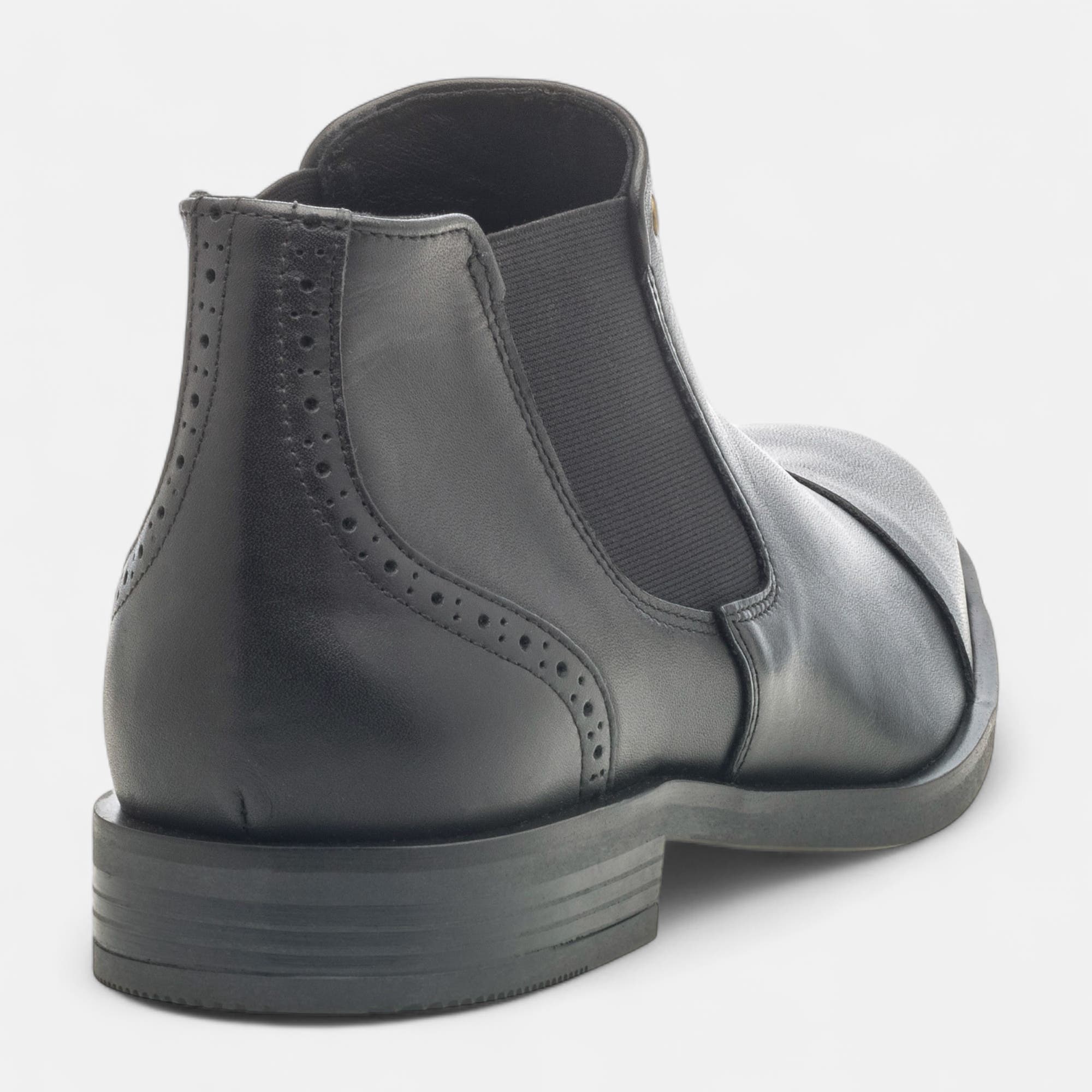 Boots chelsea Homme en cuir noir