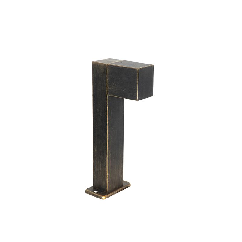 Buitenlamp antiek goud met grondpin en kabelmof 35cm IP44 - Baleno