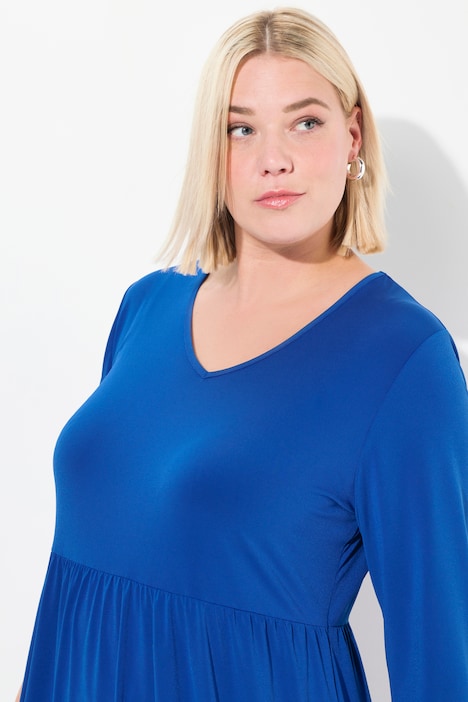 Longshirt, A-Linie, Tunika-Ausschnitt, 3/4-Arm, Taschen
