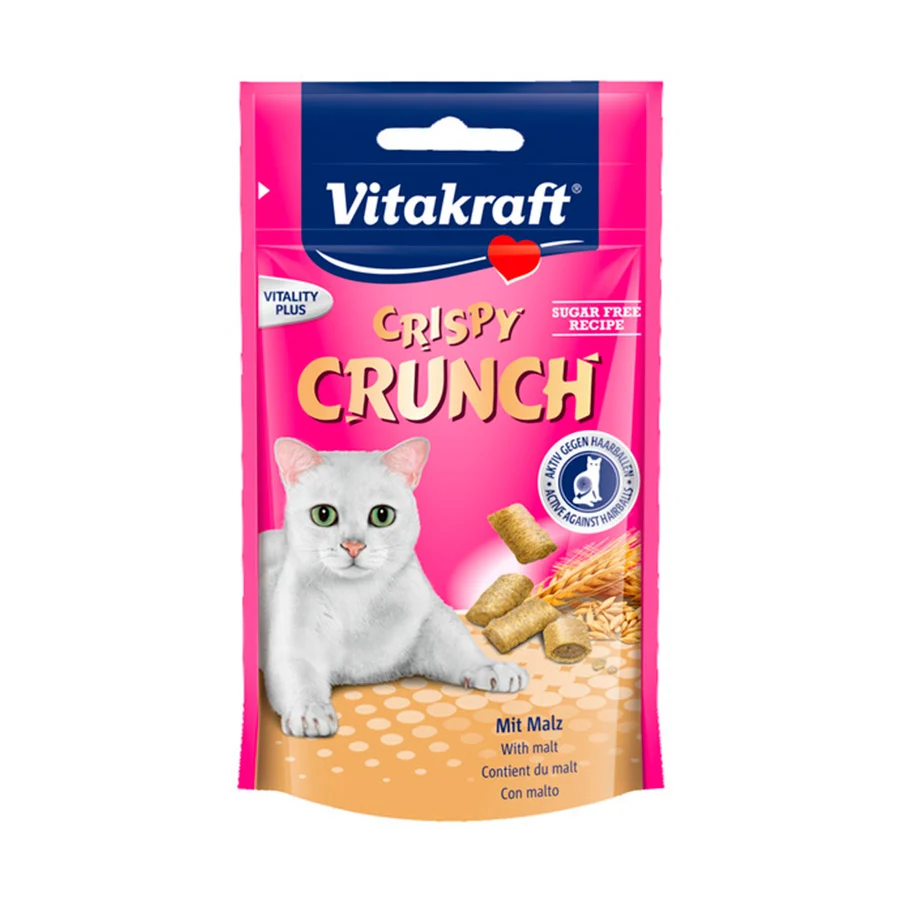60g de petiscos maltados Vitakraft Crispy Crunch para gatos