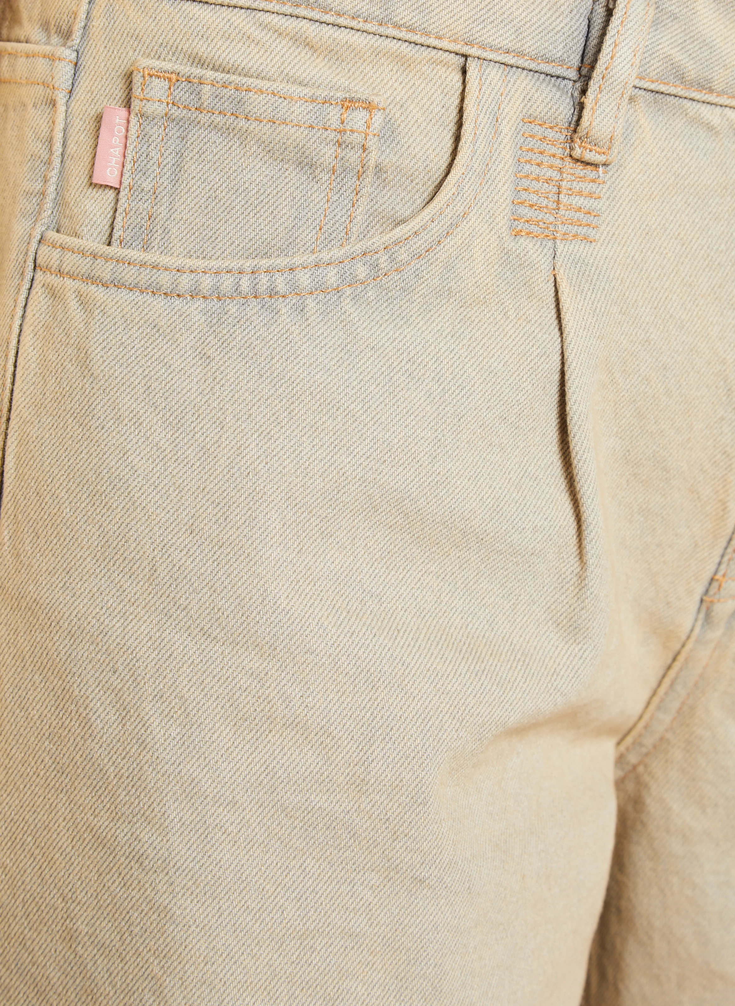LUCY - Jean bootcut en coton | Beige