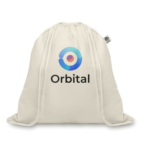 GiftRetail MO8974 - ORGANIC HUNDRED Sac à cordelette en coton bio