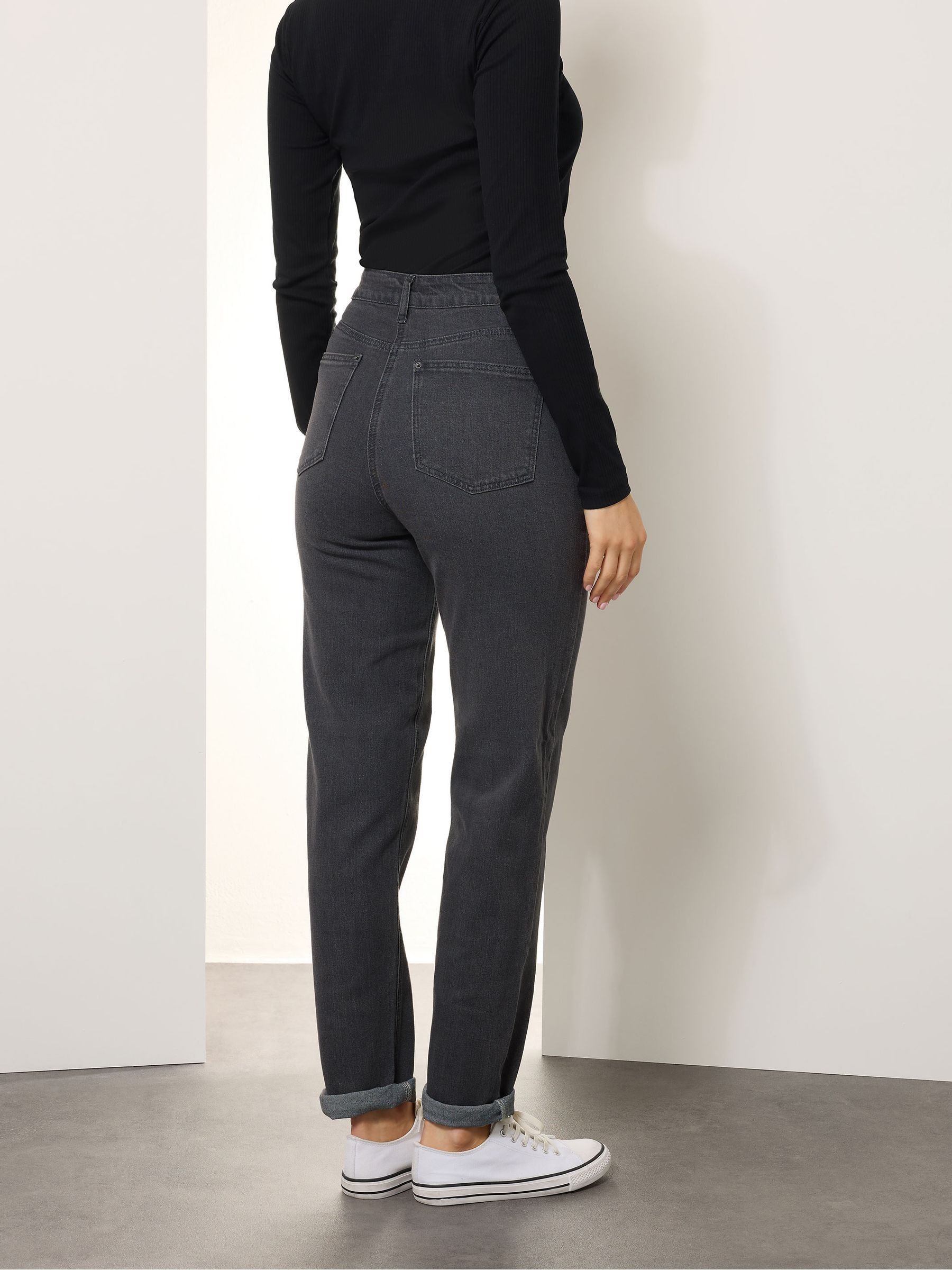 Grijs - Long Tall Sally - UNA mom stretchjeans