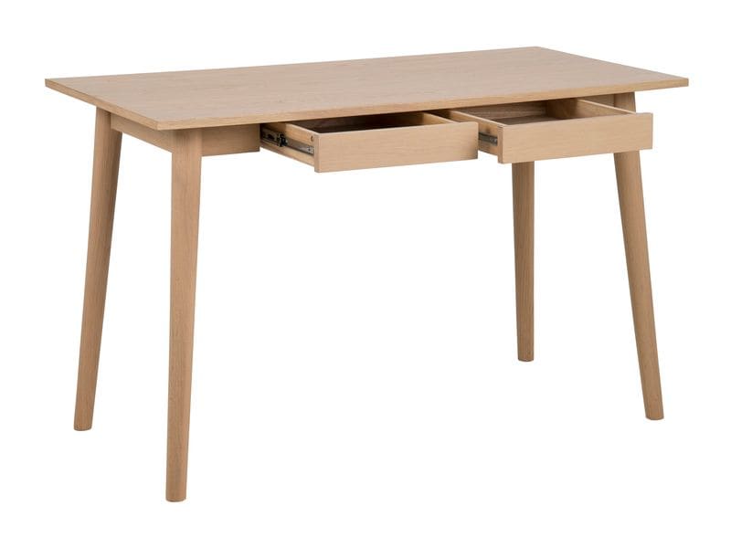 AC Design Tisch Marte, Eiche Schreibtisch mit Stauraum im skandinavischen Stil