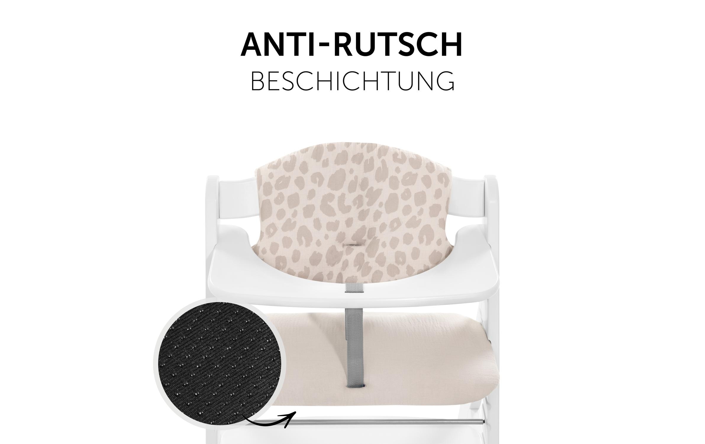 Sitzkissen Select Muslin Leo Natural zu Alpha+Hochwertige Hochstuhlauflage