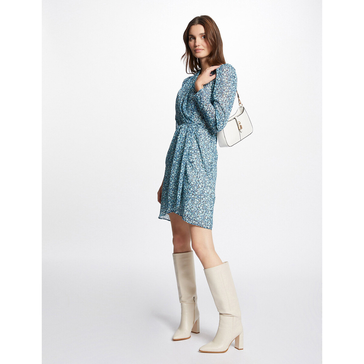MORGAN<br>Vestido curto, estampa abstrata